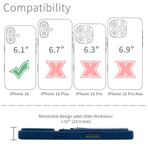 iPhone 16 Silicone M2L Card Case [Navy]