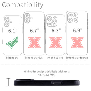 compatibility of the msgl leather case with iphone 16 (6.1 inch)