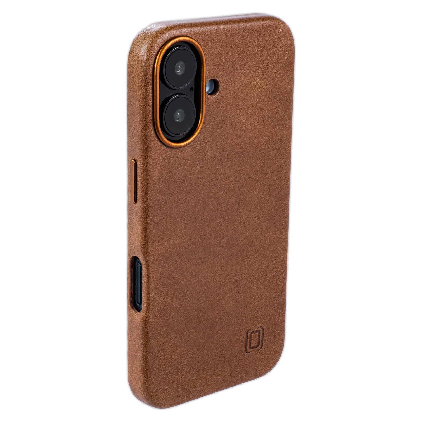 genuine leather slim case for iphone 16 metal camera ring and buttons