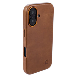 genuine leather slim case for iphone 16 metal camera ring and buttons