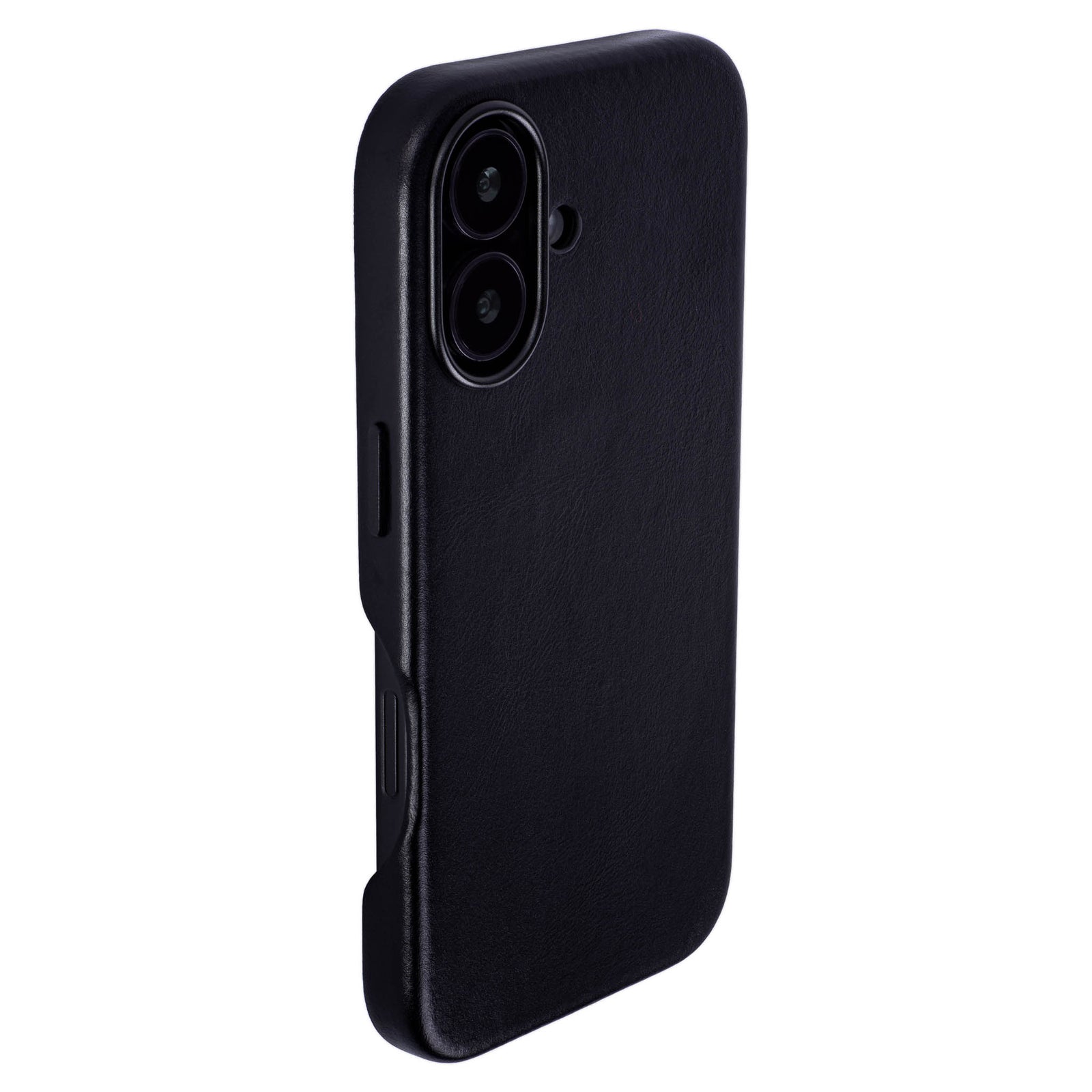 genuine leather slim case for iphone 16 metal camera ring and buttons