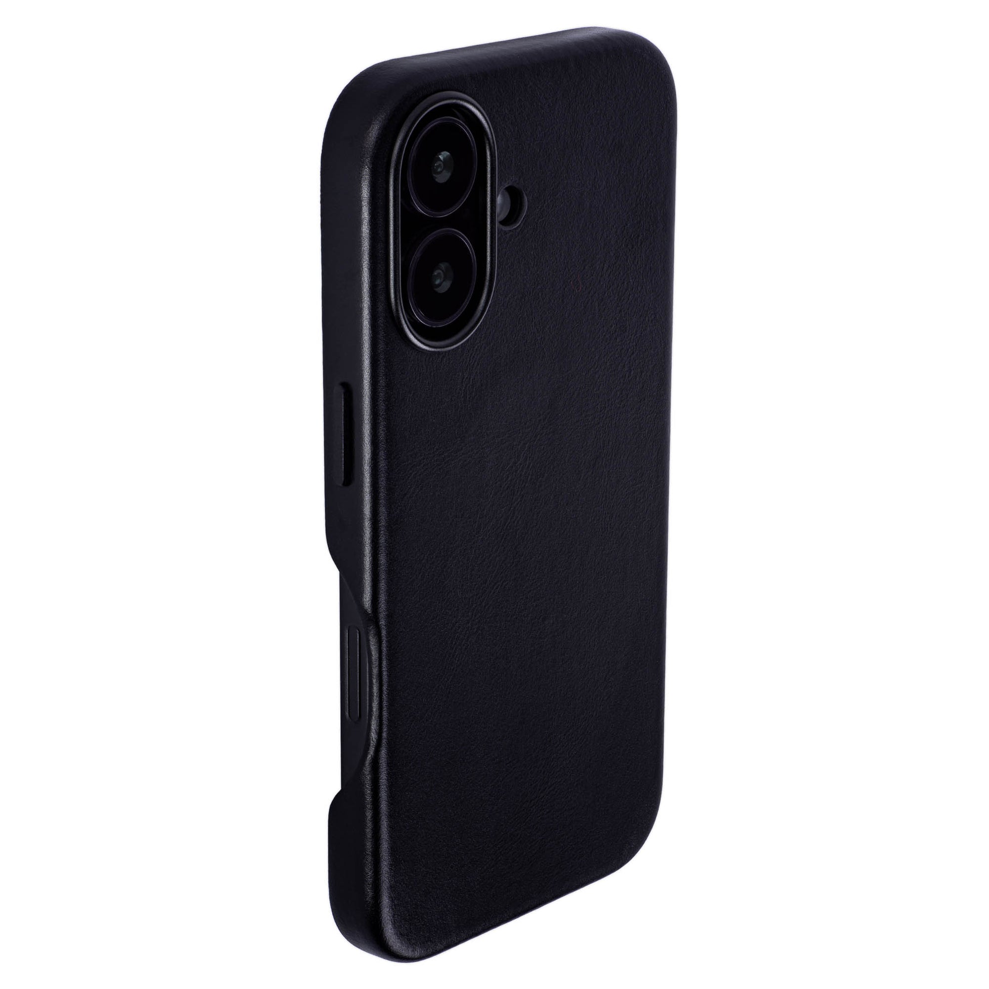 genuine leather slim case for iphone 16 metal camera ring and buttons