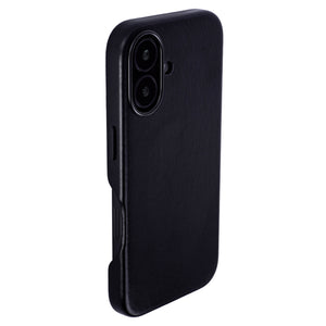 genuine leather slim case for iphone 16 metal camera ring and buttons