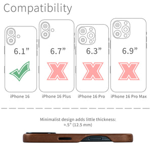 compatibility of the msgl v2 leather case with iphone 16 (6.1 inch)