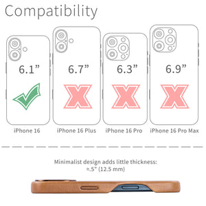 compatibility of the msgl v2 leather case with iphone 16 (6.1 inch)