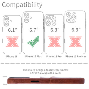 compatibility of the card case with iphone 16 plus (6.7 inch)