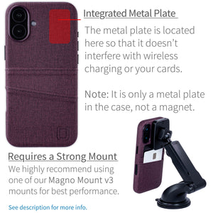 integrated metal plate location allowing for mangetic mounting