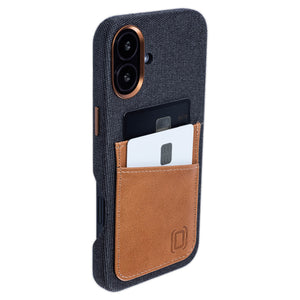 photo showing the 2 card holder slots built onto outside fabric of phone case