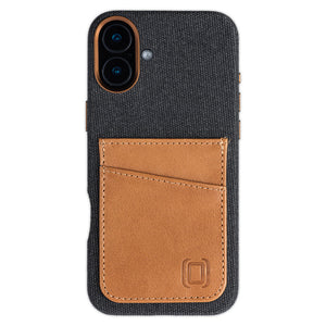 heavy duty stitched on pockets for 2 cards genuine leather wallet iphone case