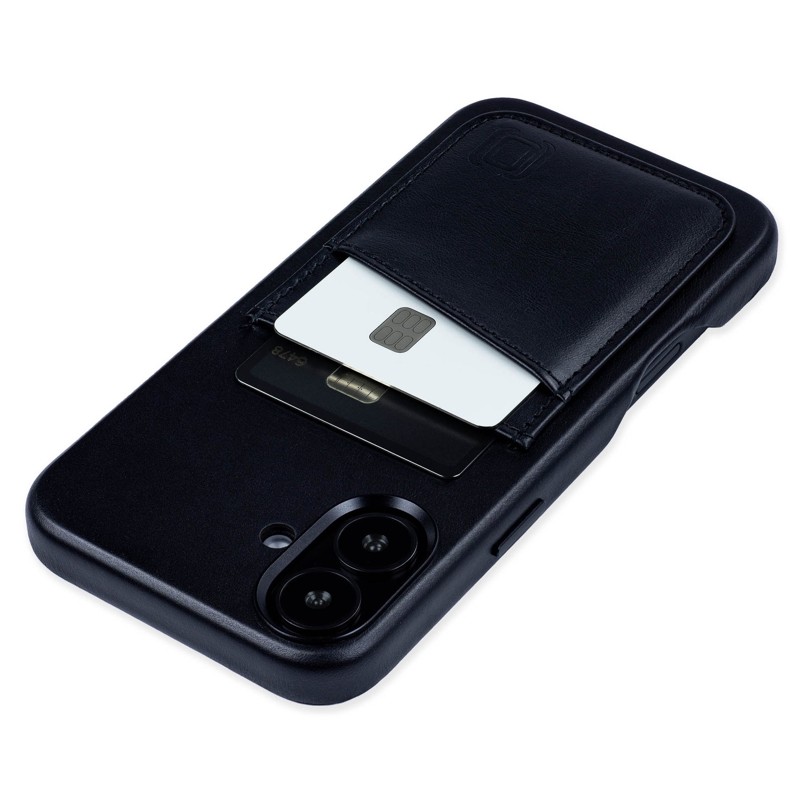 genuine leather m2gl case for iphone 16 plus with 2 card holder slots