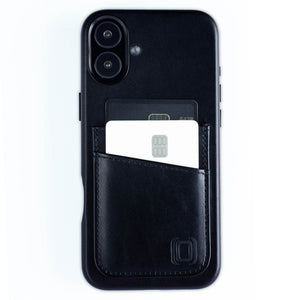 photo showing the 2 card holder slots built into the outside of the phone case