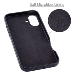 soft microfiber lining to protect the back from scratches, gentle resting spot for your phone