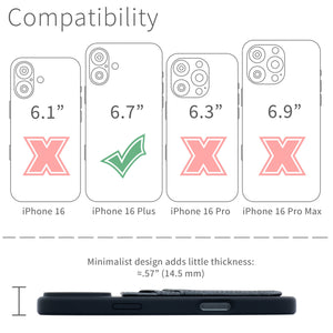 iPhone 16 Plus Silicone M2L Card Case [Black]