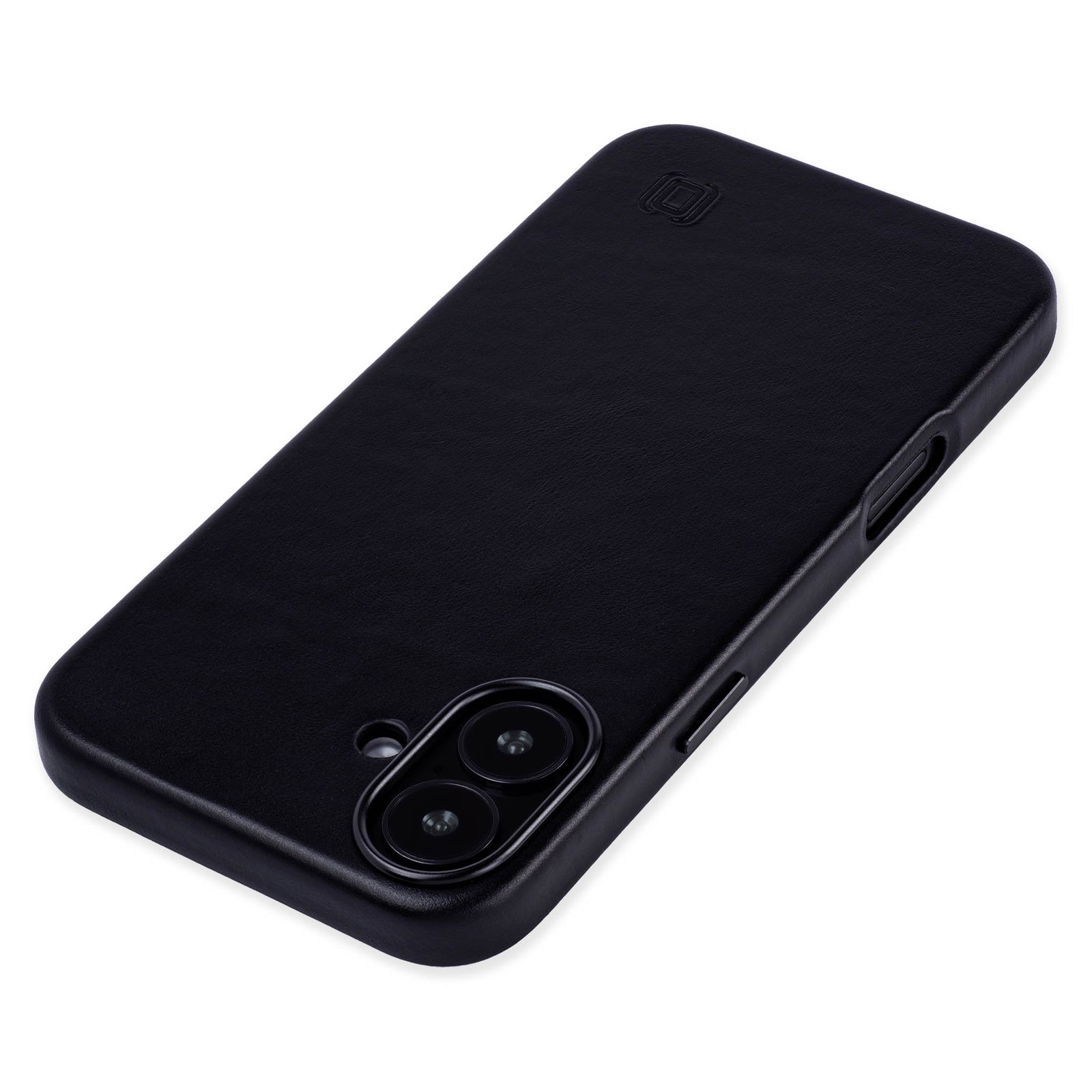 genuine leather slim case for iphone 16 plus metal camera ring and buttons