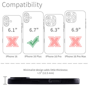 compatibility of the msgl leather case with iphone 16 plus (6.7 inch)