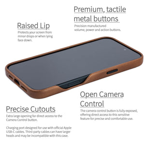 full access to camera button with lip and edge protection