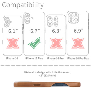 compatibility of the msgl v2 leather case with iphone 16 plus (6.7 inch)