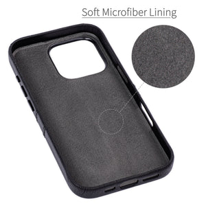 soft microfiber lining offering soft landing spot for iphone