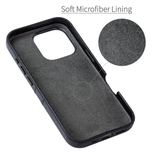 soft microfiber lining offering soft landing spot for iphone