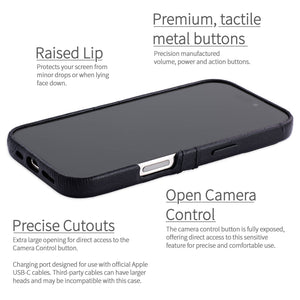 completely exposed camera button, metal tactile buttons raised lip around edge for protection