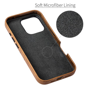 soft microfiber lining offering soft landing spot for iphone