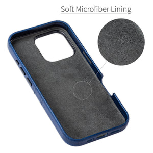 soft microfiber lining offering soft landing spot for iphone