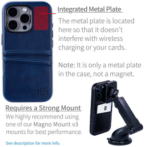 Exec Card Case V2 for iPhone 16 Pro – Navy