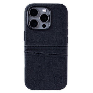 strait on shot showing texture in faux leather of luxe case