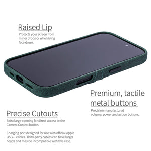 completely exposed camera button, metal tactile buttons raised lip around edge for protection