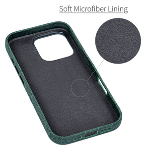 soft microfiber lining offering soft landing spot for iphone