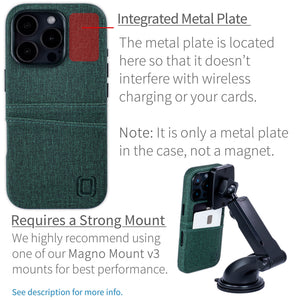 integrated metal plate location allowing for mangetic mounting