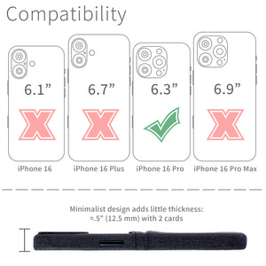 compatibility of the card case with iphone 16 pro (6.3 inch)