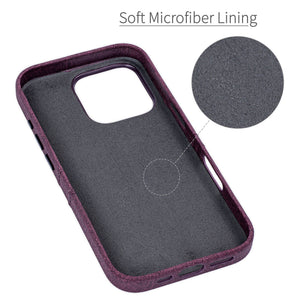 soft microfiber lining offering soft landing spot for iphone