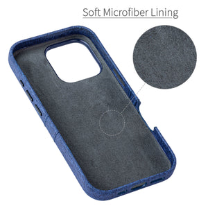 soft microfiber lining offering soft landing spot for iphone
