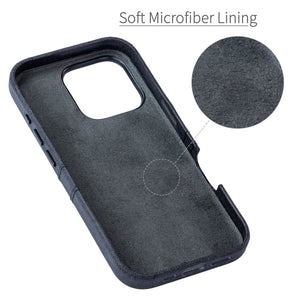 soft microfiber lining offering soft landing spot for iphone