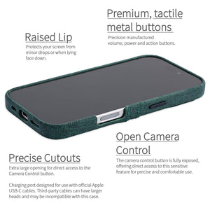 completely exposed camera button, metal tactile buttons raised lip around edge for protection