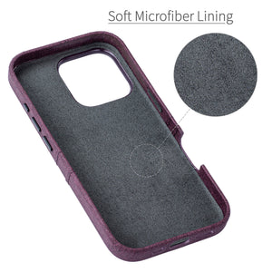 soft microfiber lining offering soft landing spot for iphone