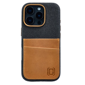 heavy duty stitched on pockets for 2 cards genuine leather wallet iphone case