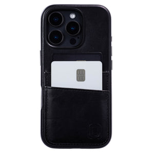 photo showing the 2 card holder slots built into the outside of the phone case