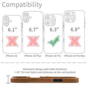 compatibility of the card case with iphone 16 pro (6.3 inch)