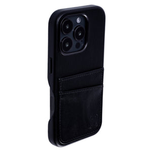heavy duty stitched on pockets for 2 cards genuine leather wallet iphone case