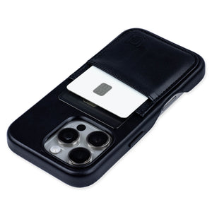 genuine leather m2gl case for iphone 16 pro with 2 card holder slots