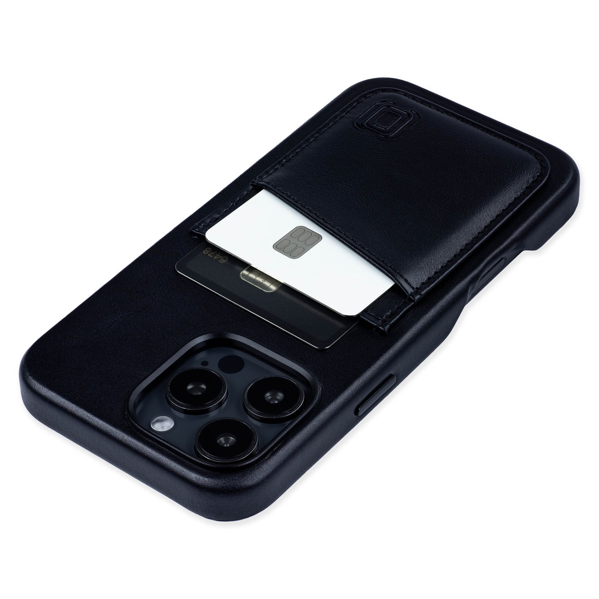 genuine leather m2gl case for iphone 16 pro max with 2 card holder slots