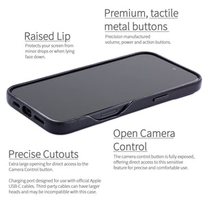 precise cut-outs and raised all edge protection for genuine leather cases