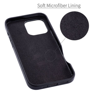 soft microfiber lining to protect the back from scratches, gentle resting spot for your phone