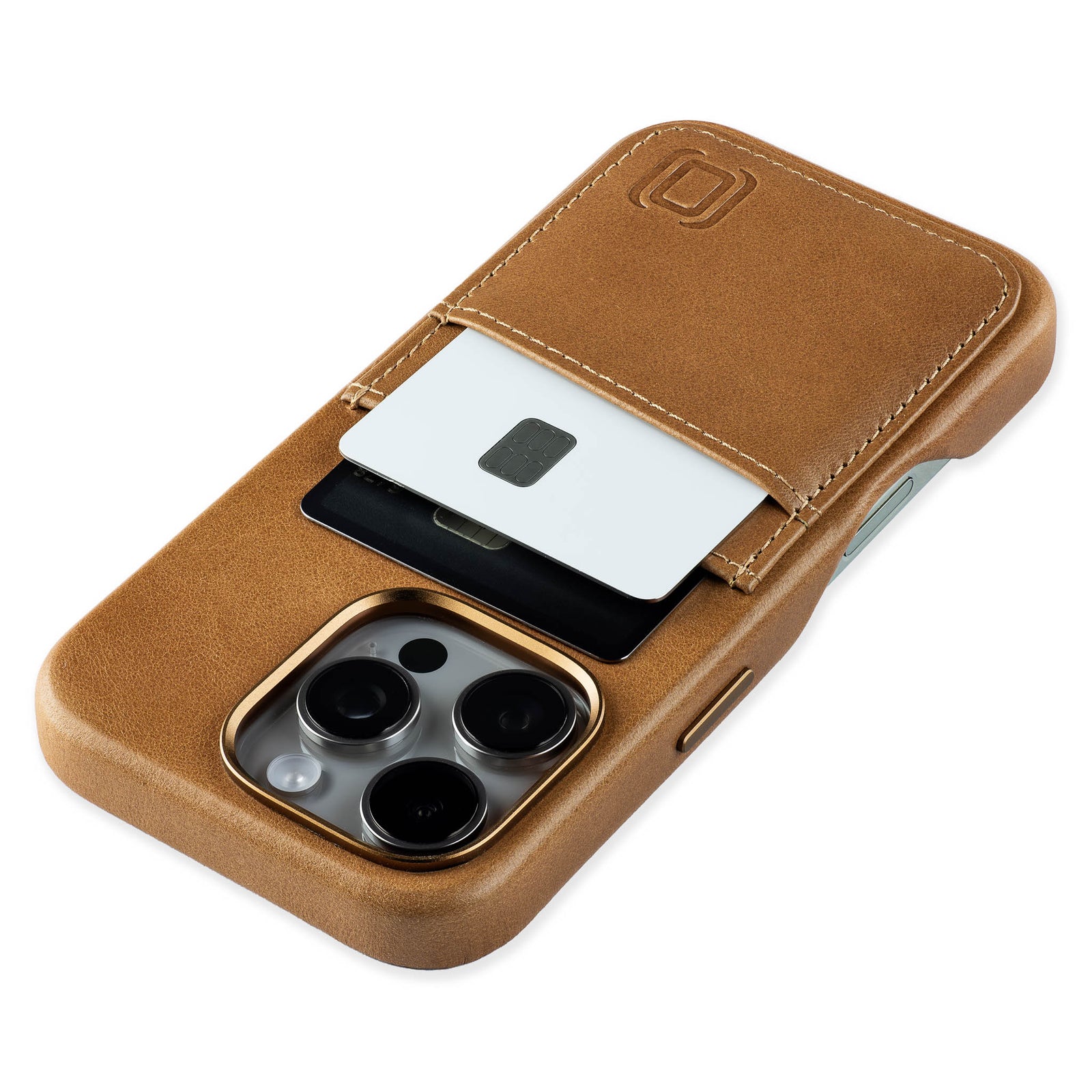 genuine leather m2gl case for iphone 16 pro with 2 card holder slots