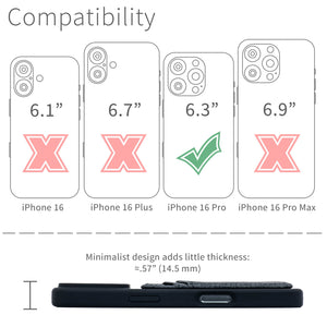 iPhone 16 Pro Silicone M2L Card Case [Black]