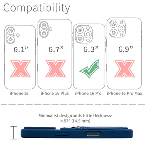 iPhone 16 Pro Silicone M2L Card Case [Navy]