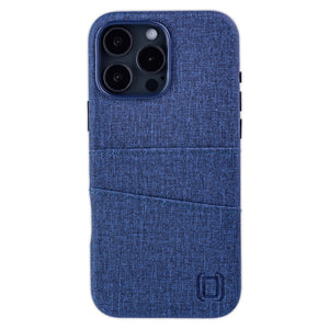 strait on shot showing texture in faux leather of luxe case