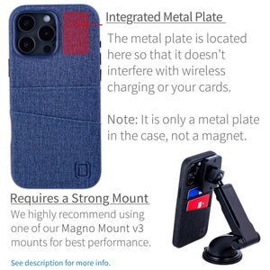integrated metal plate location allowing for mangetic mounting